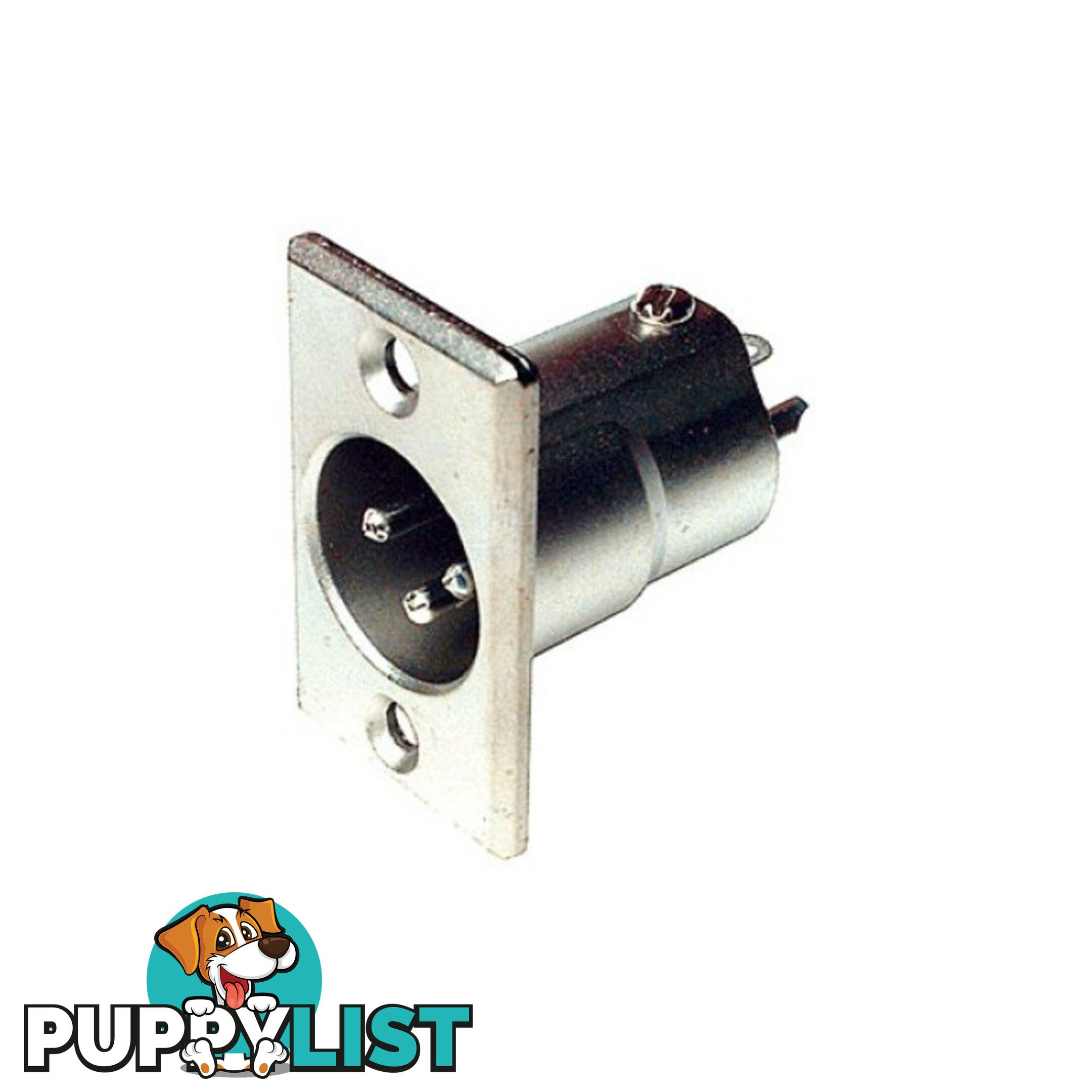 PD5348 3 PIN PANEL XLR PLUG (AC3MPNZ) METAL RECTANGULAR