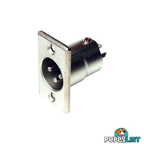 PD5348 3 PIN PANEL XLR PLUG (AC3MPNZ) METAL RECTANGULAR