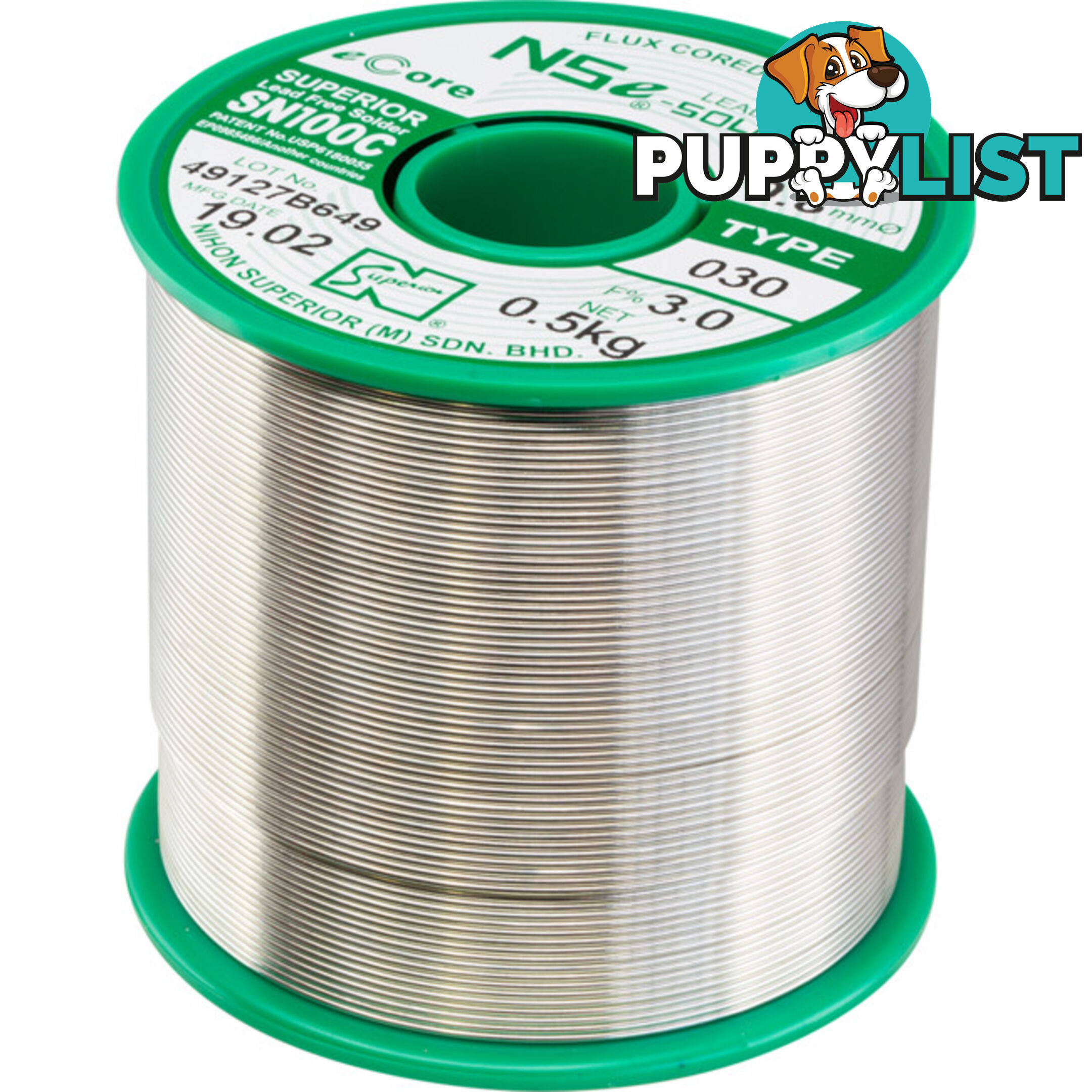 LF0.8SN100C.5K 0.8MM LEAD FREE SOLDER 500G NIHON SUPERIOR SN100C