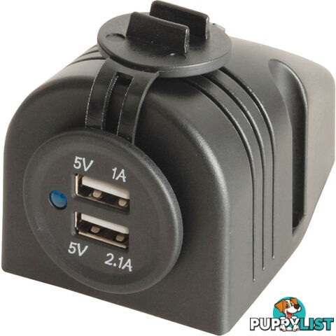 MP3616 PANEL MOUNT DUAL USB CHARGER SURFACE UNDER DASH