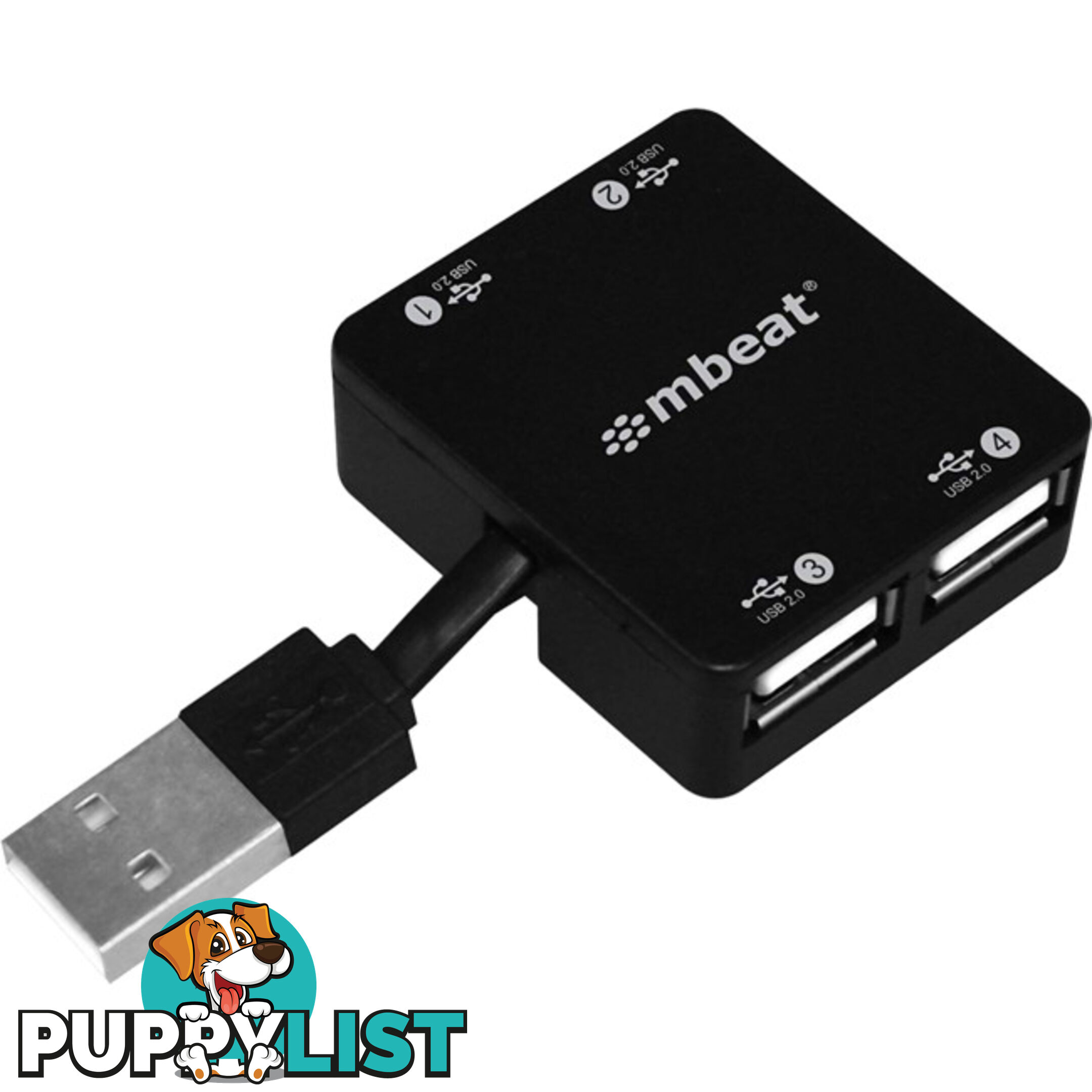 UPH110K 4 PORT SUPER MINI USB 2.0 HUB MBEAT