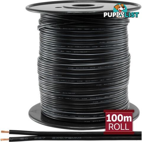 2X24-.2PB-100M BLACK TWIN POWER CABLE-100M - PER REEL FIGURE 8