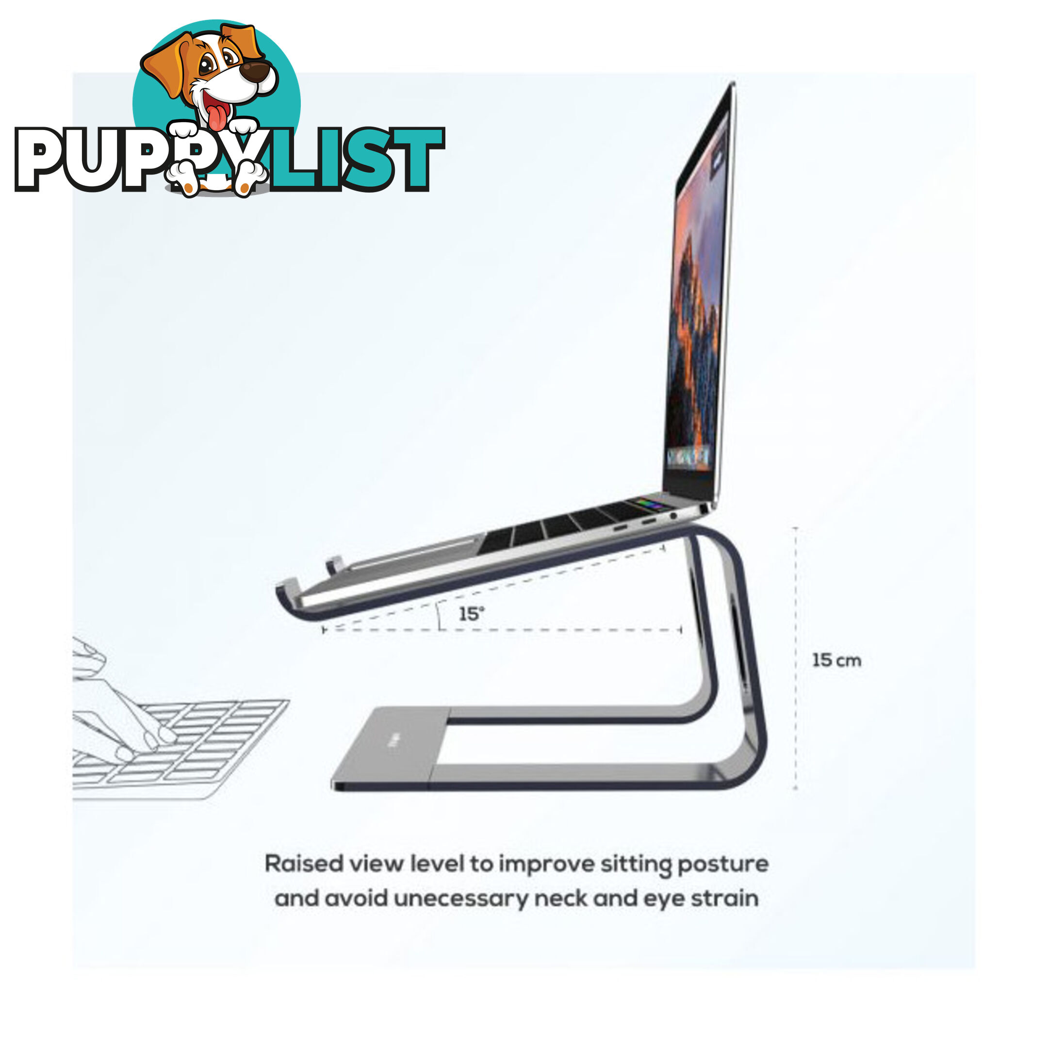 STDS1GRY ELEVATED LAPTOP STAND STAGE S1