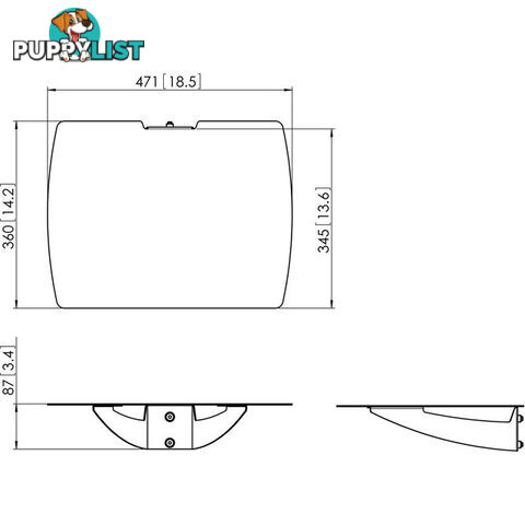 PUA9507B ACCESSORY SHELF SUITS PUC25 SERIES CEILING POLES