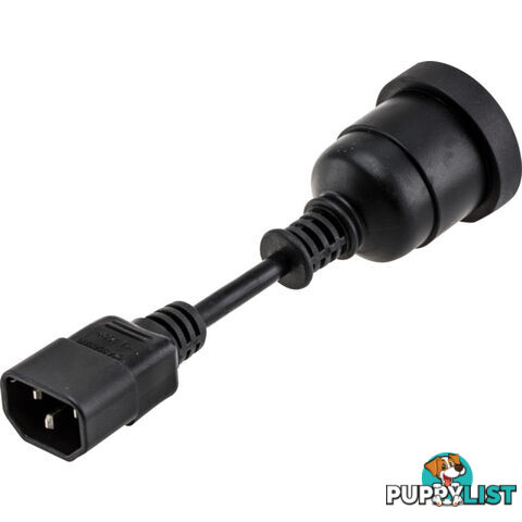 PS4100 IEC PLUG TO 240V SOCKET - 5CM LEAD - IEC-C14 SHORT UPS LEAD