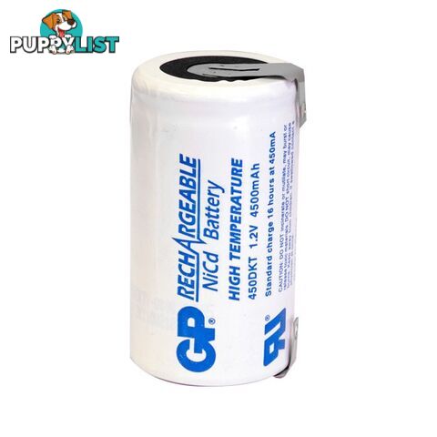 GP450DT 4500MAH 'D' CELL NICAD WITH TAGS RECHARGEABLE BATTERY GP