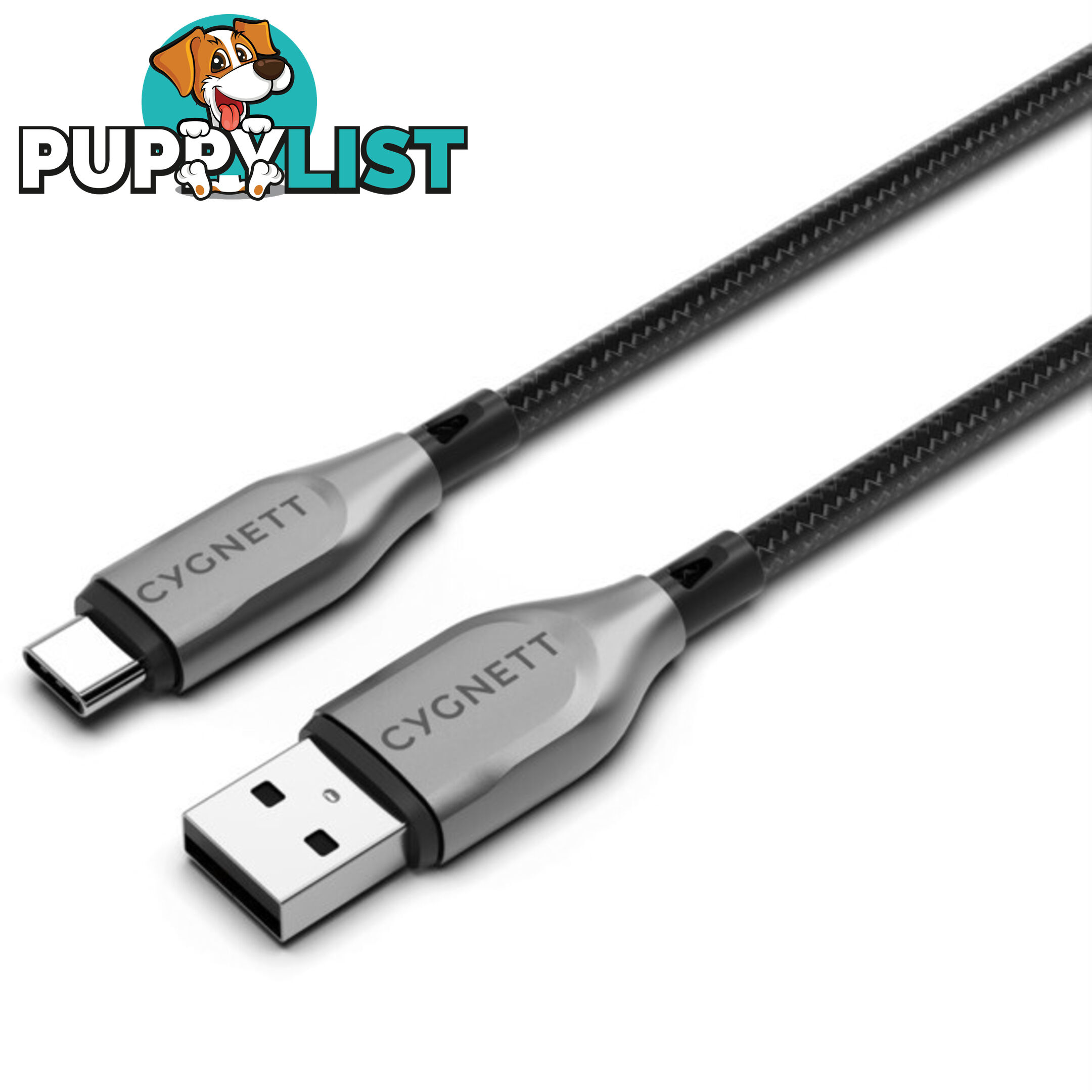 LC7876 BRAIDED USB-C TO USB-A LEAD 1M