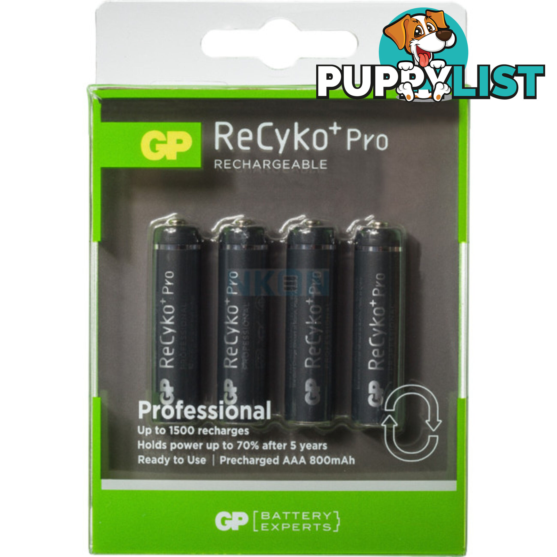 GP4AARECYPRO RECYKO AA 4PK PRO BATTERY 2000MAH