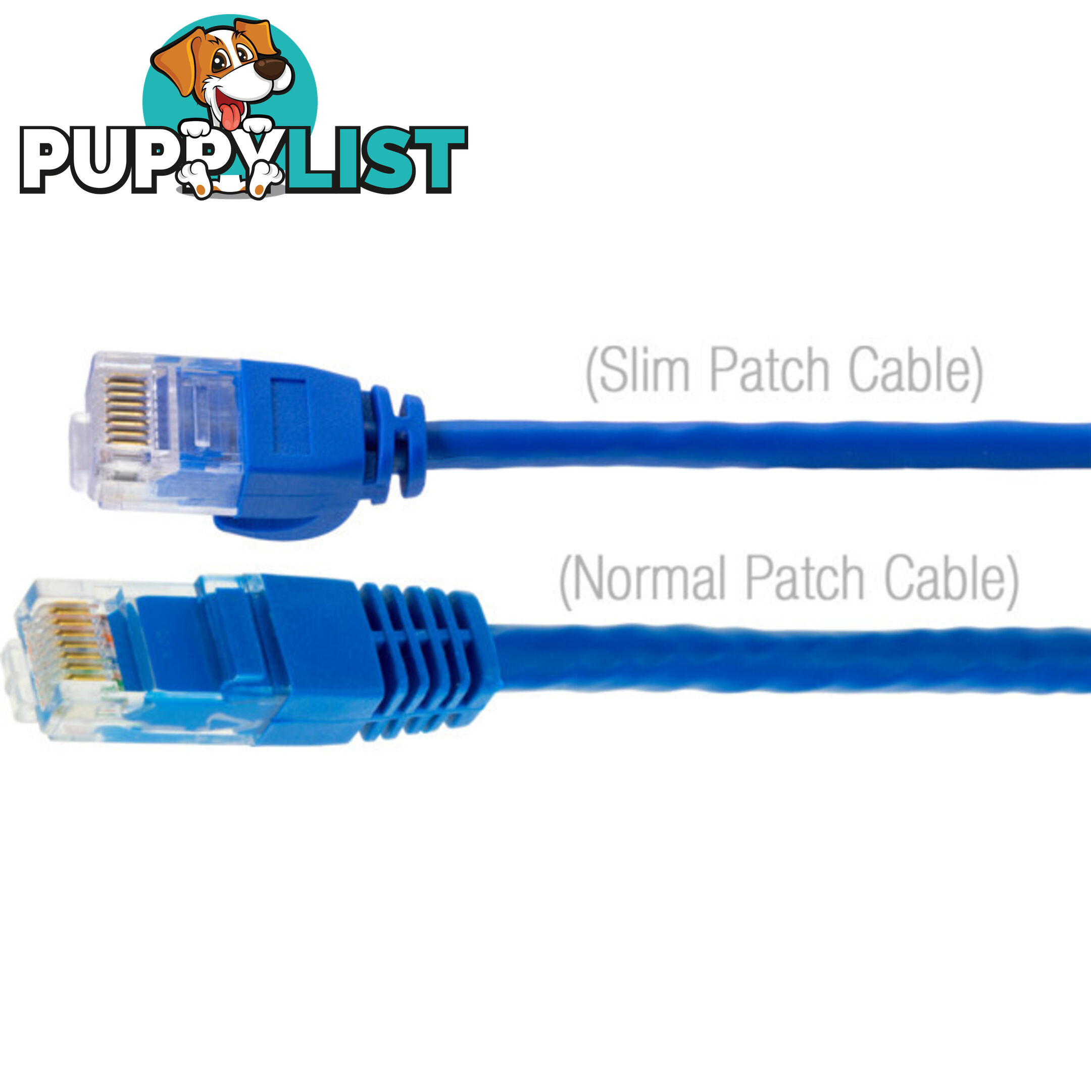 LC6SL0500BL 5M SLIM CAT6 PATCH LEAD BLUE ULTRA THIN