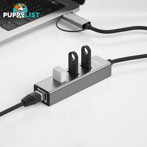 CU3HE331G 3 PORT USB3.0 HUB + GIGA LAN USB-C CONVERTER