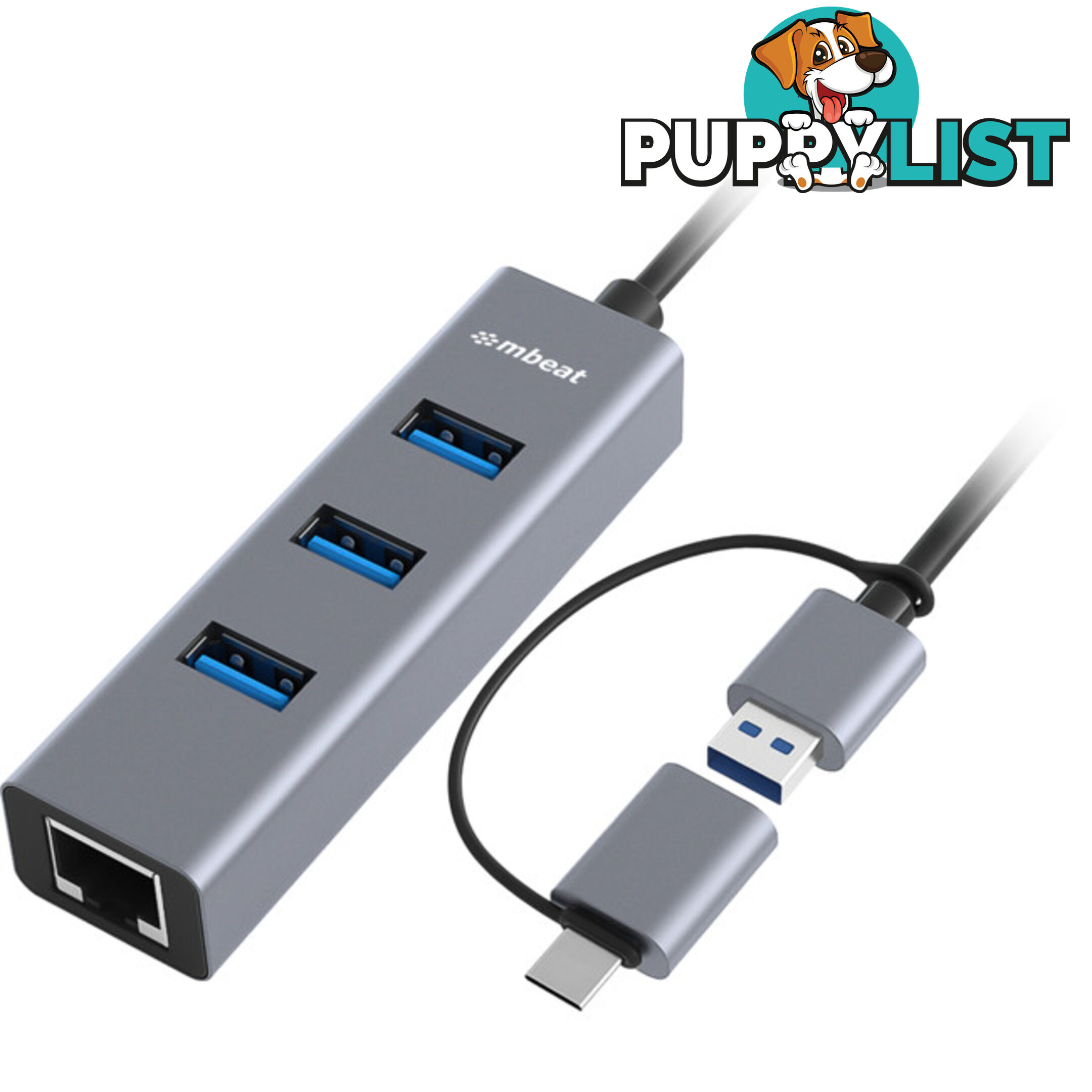 CU3HE331G 3 PORT USB3.0 HUB + GIGA LAN USB-C CONVERTER