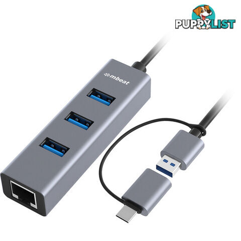 CU3HE331G 3 PORT USB3.0 HUB + GIGA LAN USB-C CONVERTER