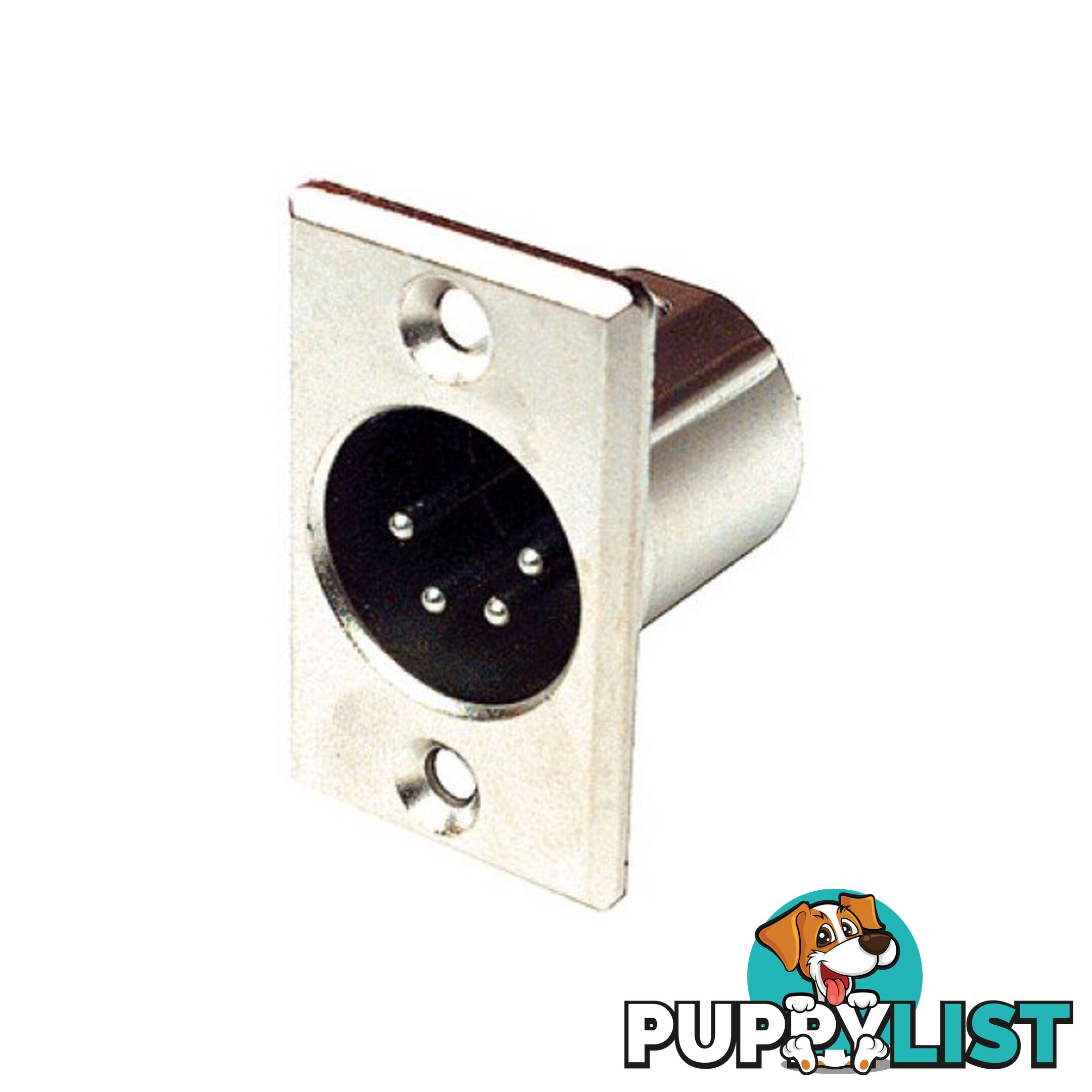 PD5356 4 PIN PANEL XLR PLUG METAL RECTANGULAR