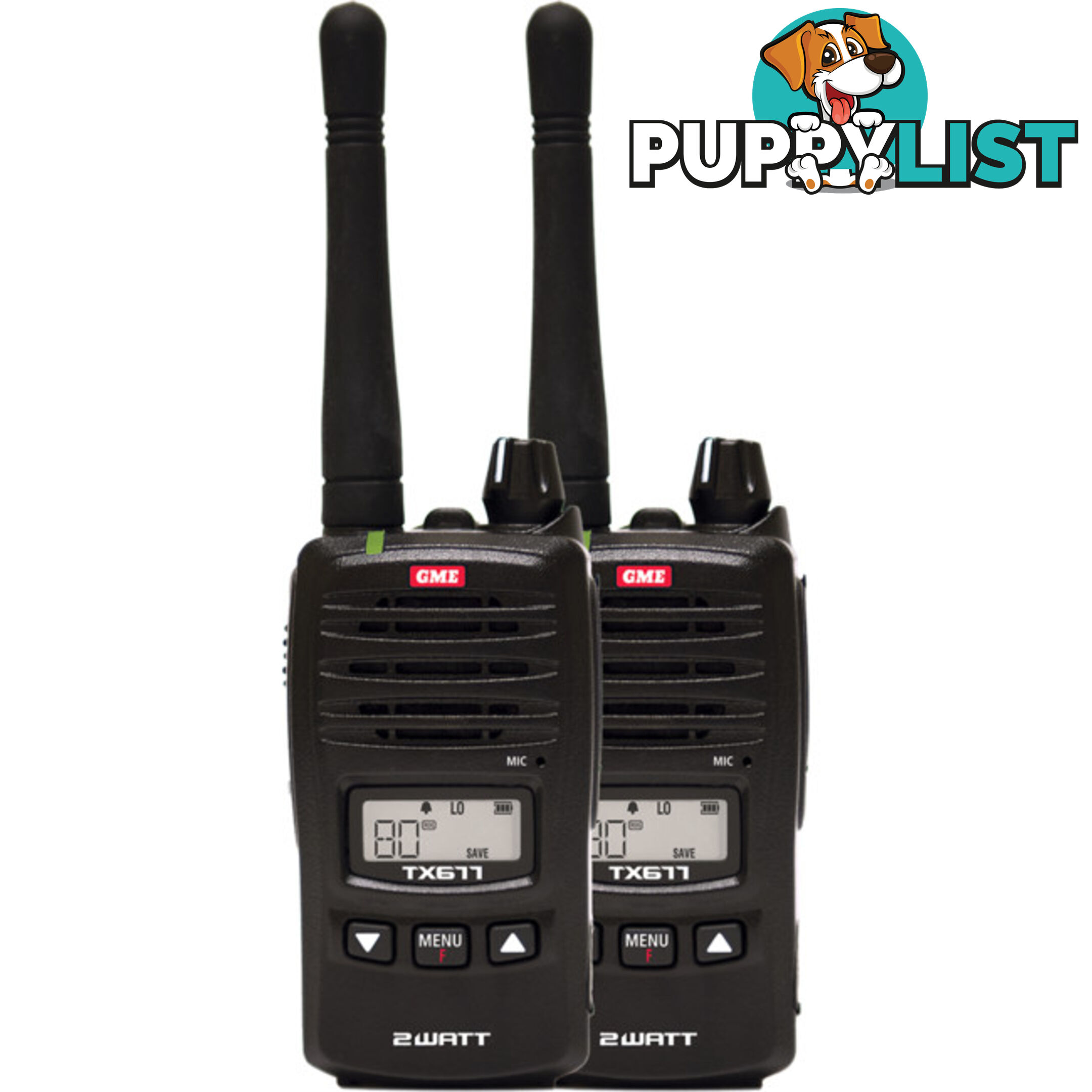 TX677TP 2W UHF CB HANDHELD TWIN PACK GME