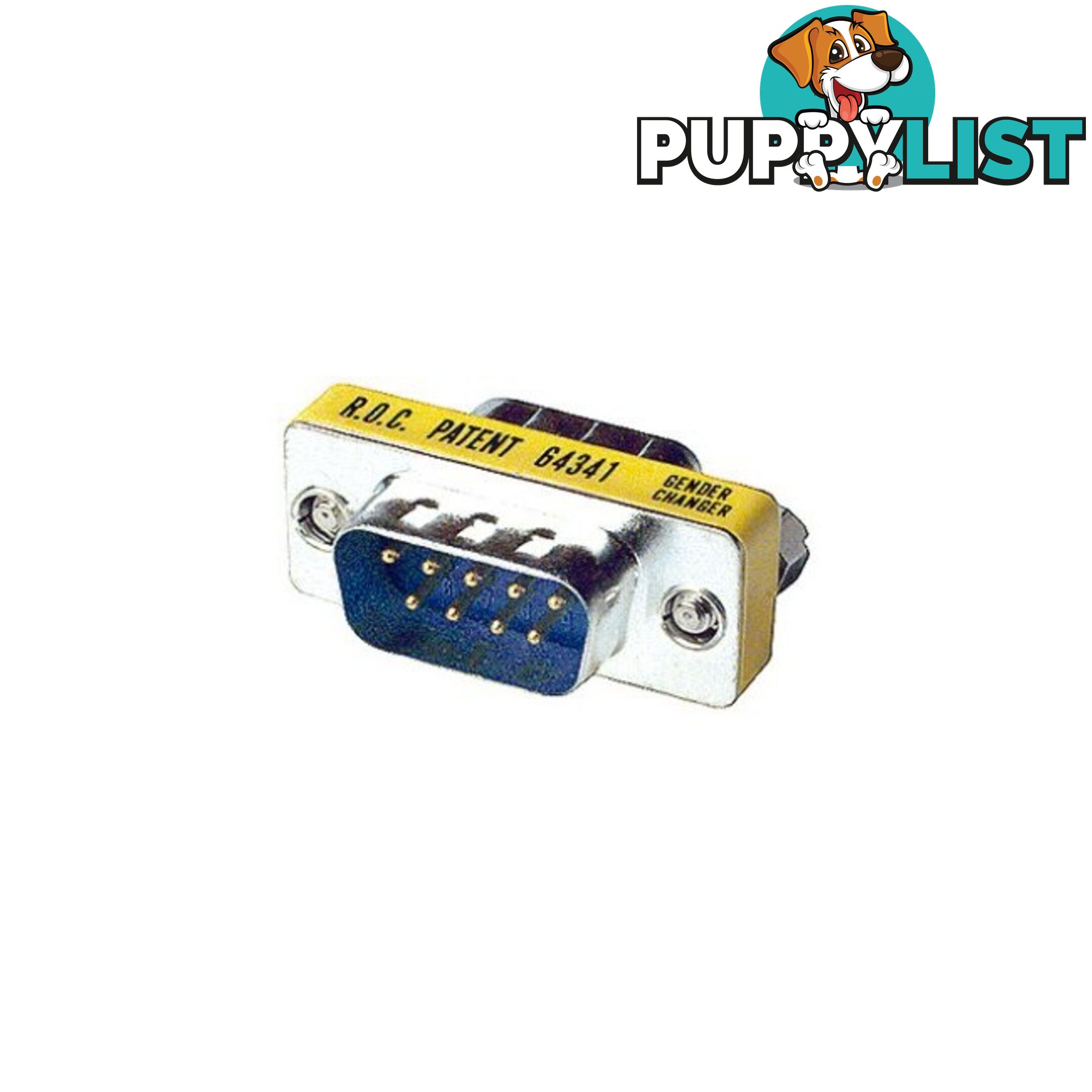 PJ6609 DB9 PIN PLUG TO PLUG GENDER CHANGER BENDER