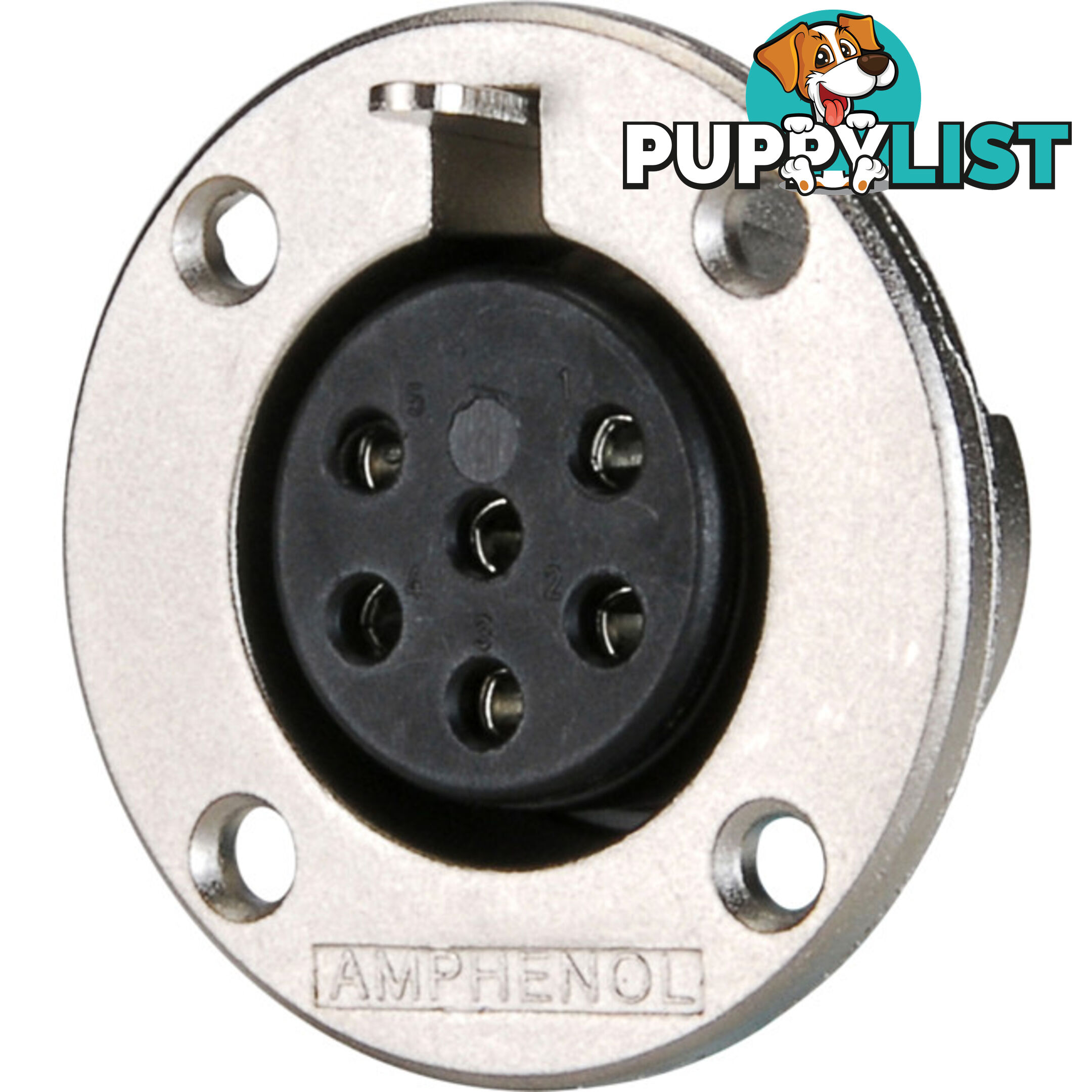 EP6-13P 6-PIN PANEL MOUNT SOCKET