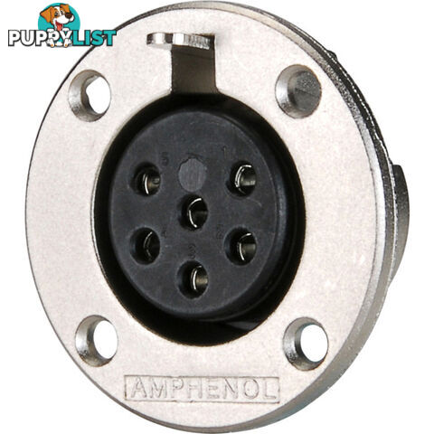 EP6-13P 6-PIN PANEL MOUNT SOCKET