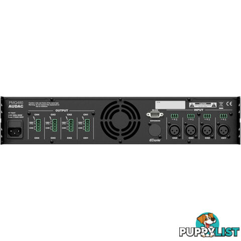 PMQ480 4 CH 100V POWER AMP - 4X 480W WAVE DYNAMICS DSP -2RU - RS232