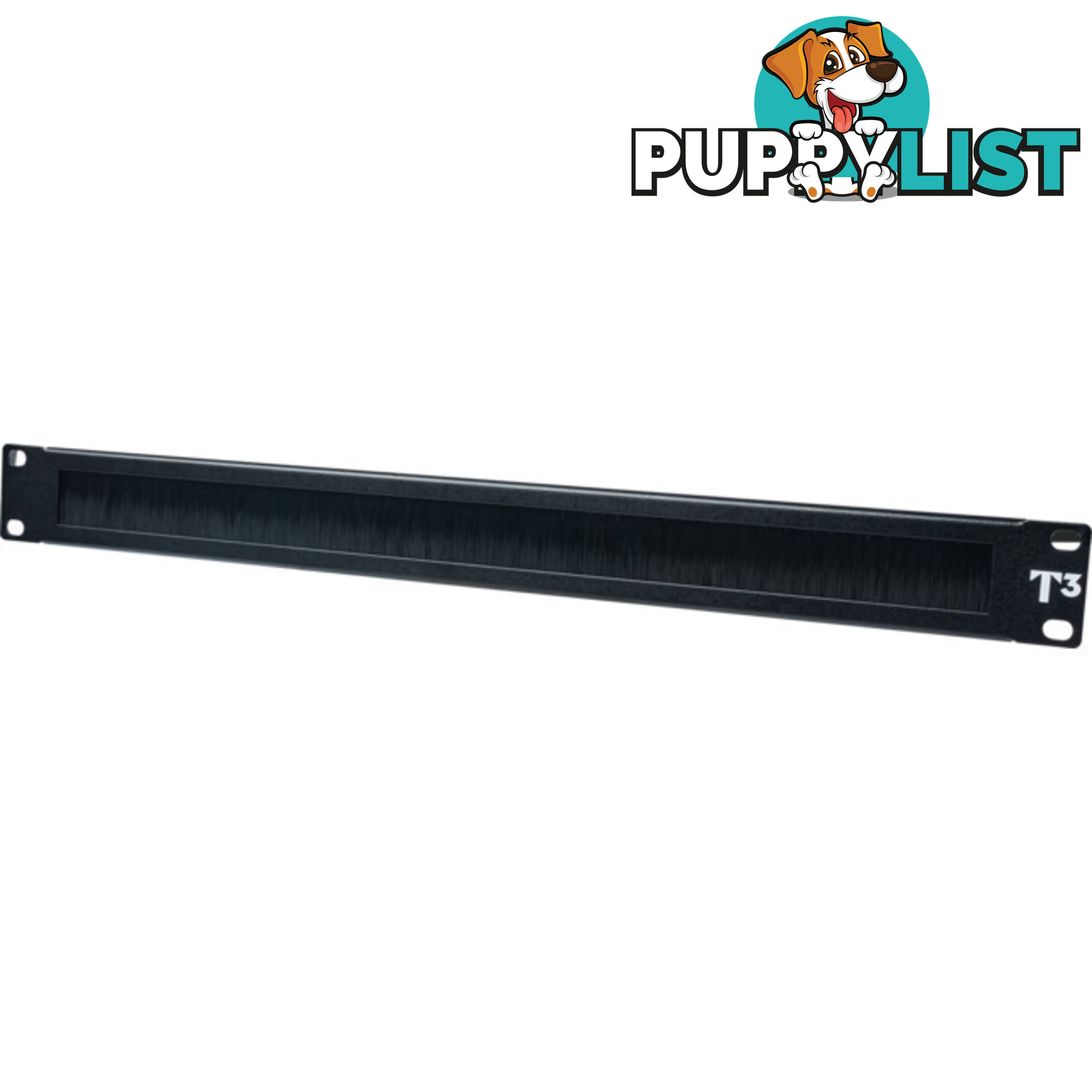 2762T3 19" 1RU BRUSH RACK PATCH PANEL