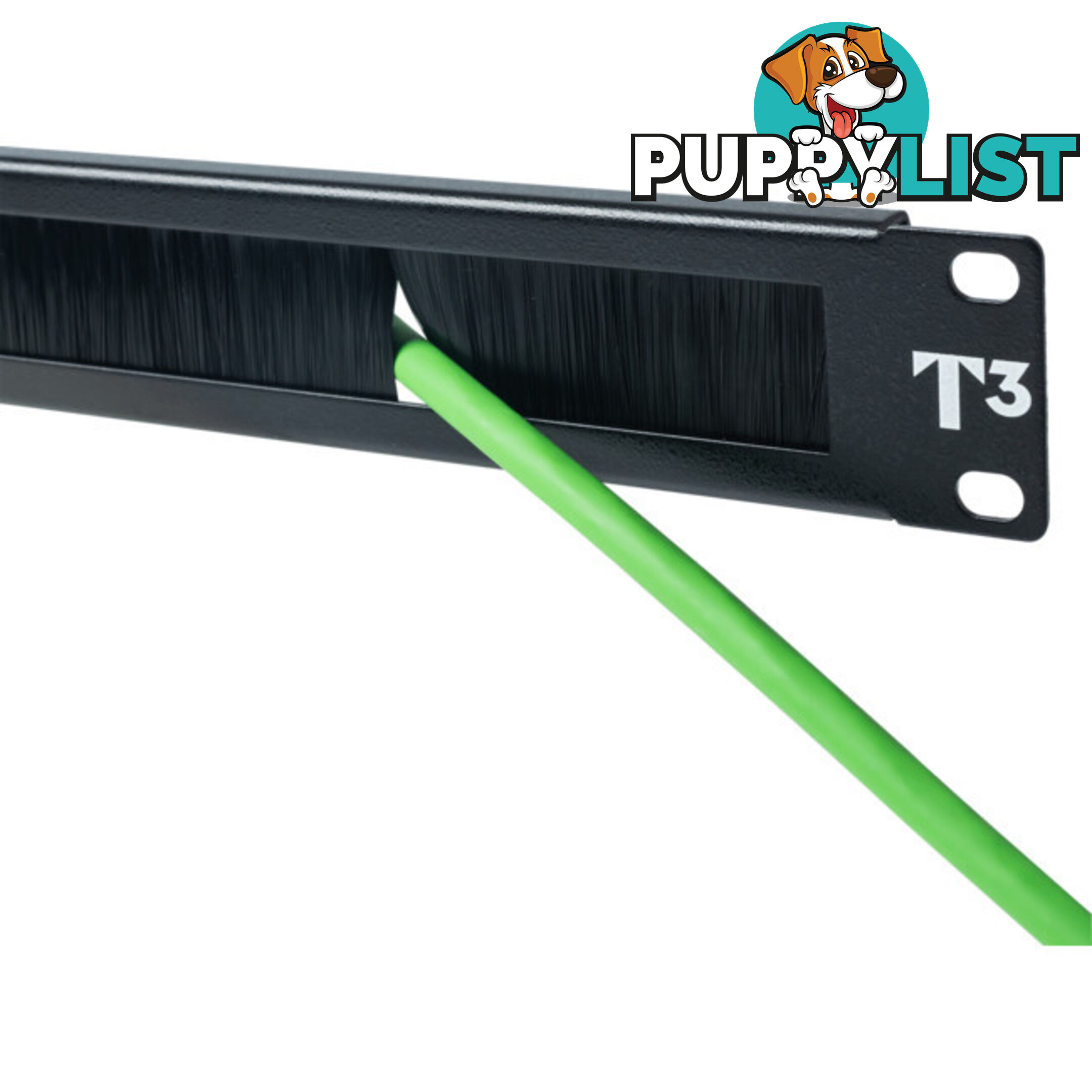 2762T3 19" 1RU BRUSH RACK PATCH PANEL