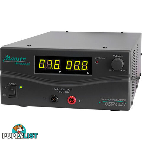 SPS9600G 60AMP 1-15V DC POWER SUPPLY BENCH TOP DARK GREY