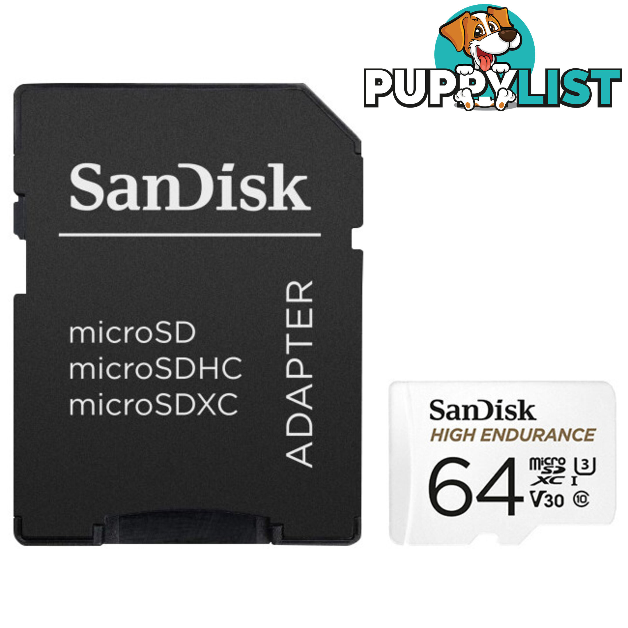 MSD64HE 64G MICRO SD CARD HIGH ENDURANCE 100MB SD ADAPTER