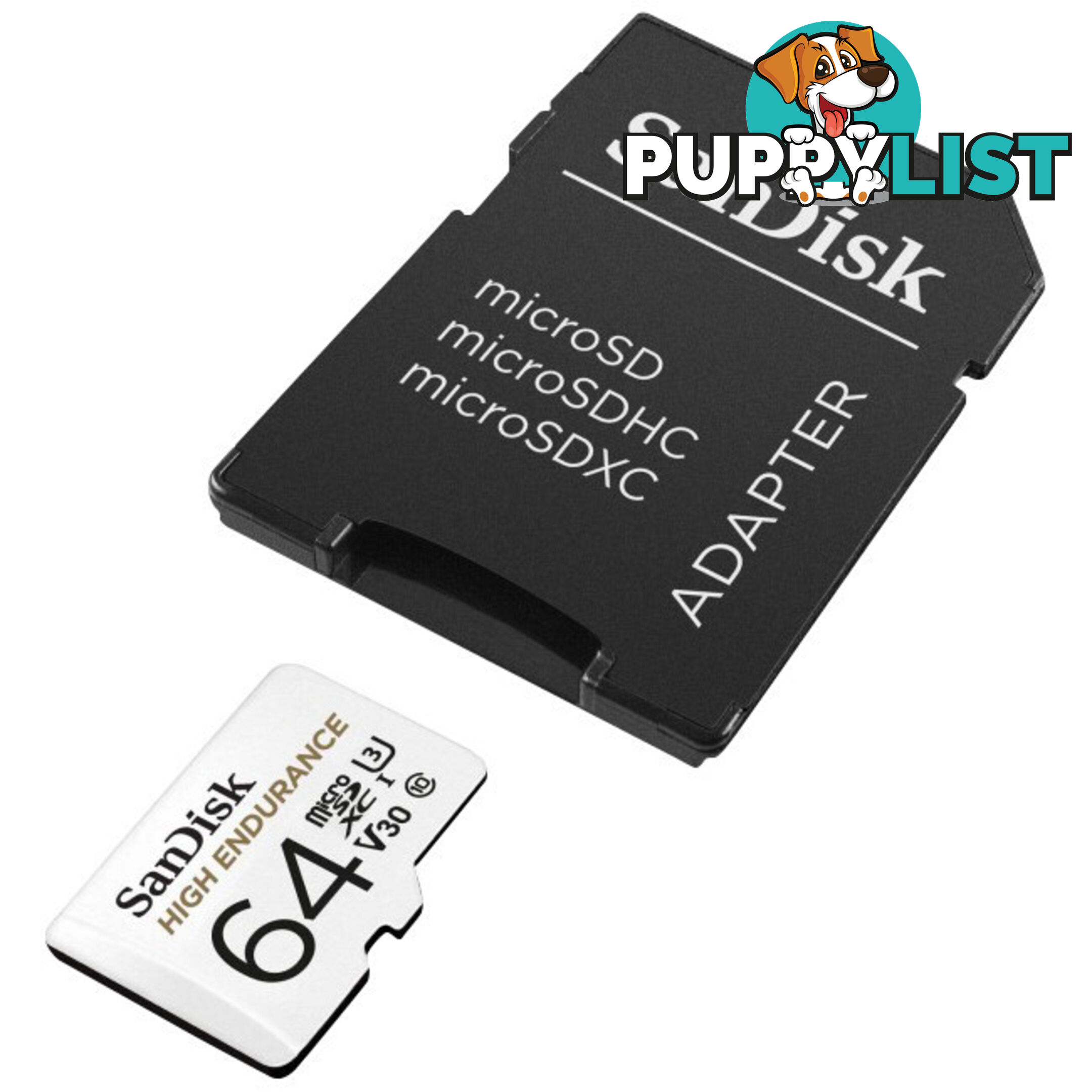 MSD64HE 64G MICRO SD CARD HIGH ENDURANCE 100MB SD ADAPTER