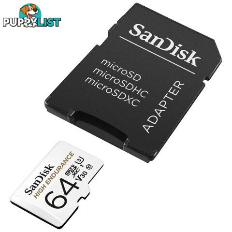 MSD64HE 64G MICRO SD CARD HIGH ENDURANCE 100MB SD ADAPTER