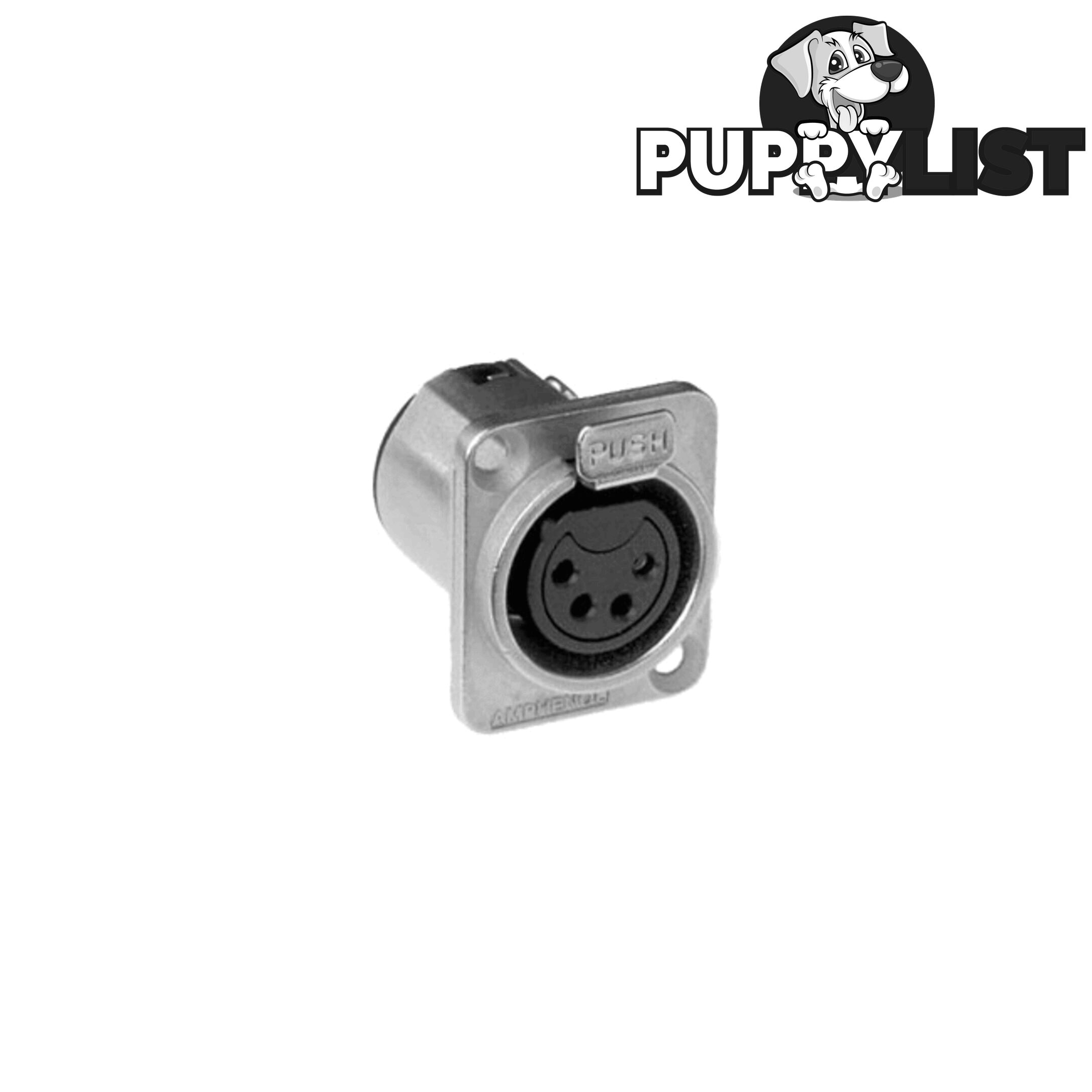 PD5370 4 PIN PANEL XLR SOCKET METAL SQUARE