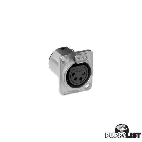 PD5370 4 PIN PANEL XLR SOCKET METAL SQUARE