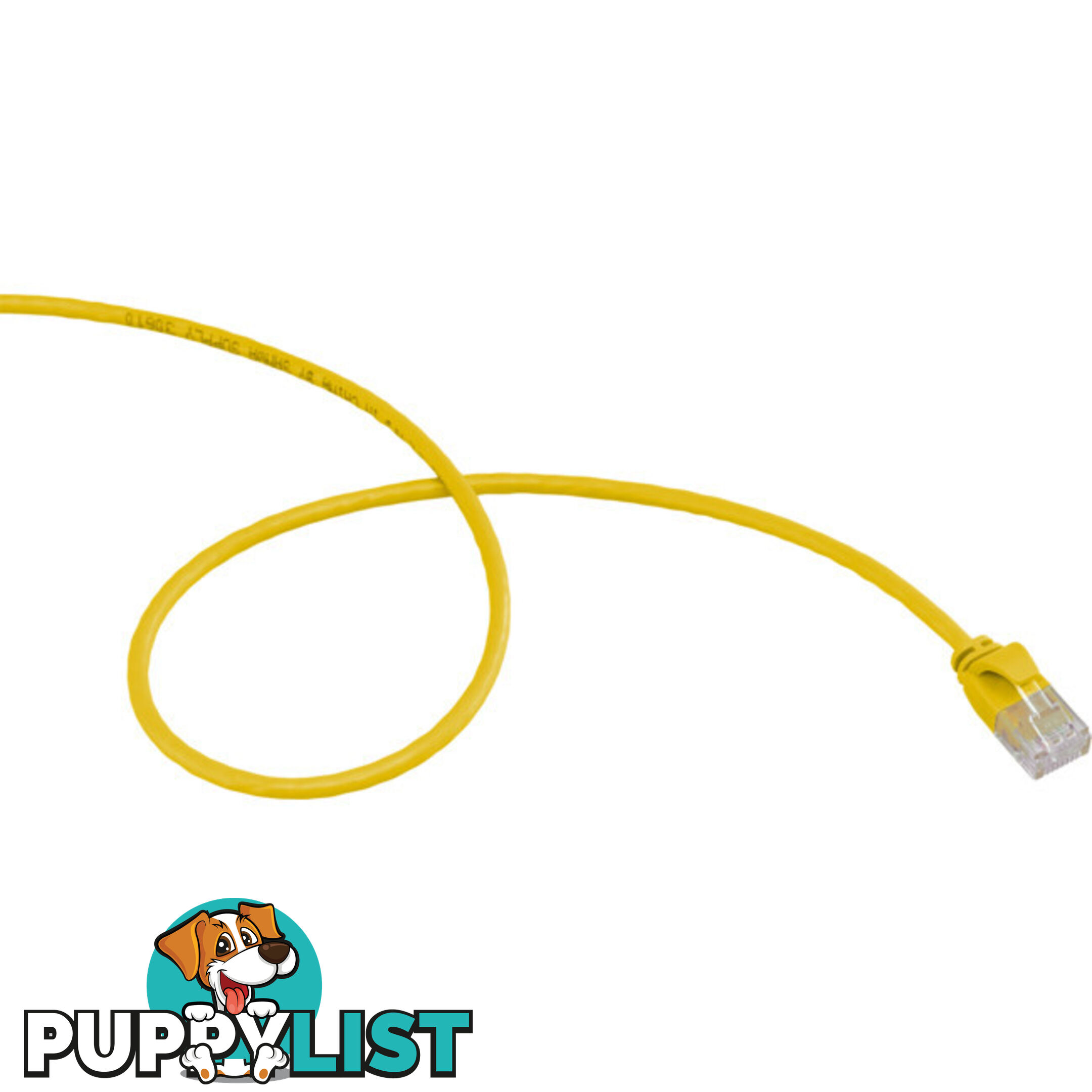 LC6SL0200YL 2M SLIM CAT6 PATCH LEAD YELLOW ULTRA THIN