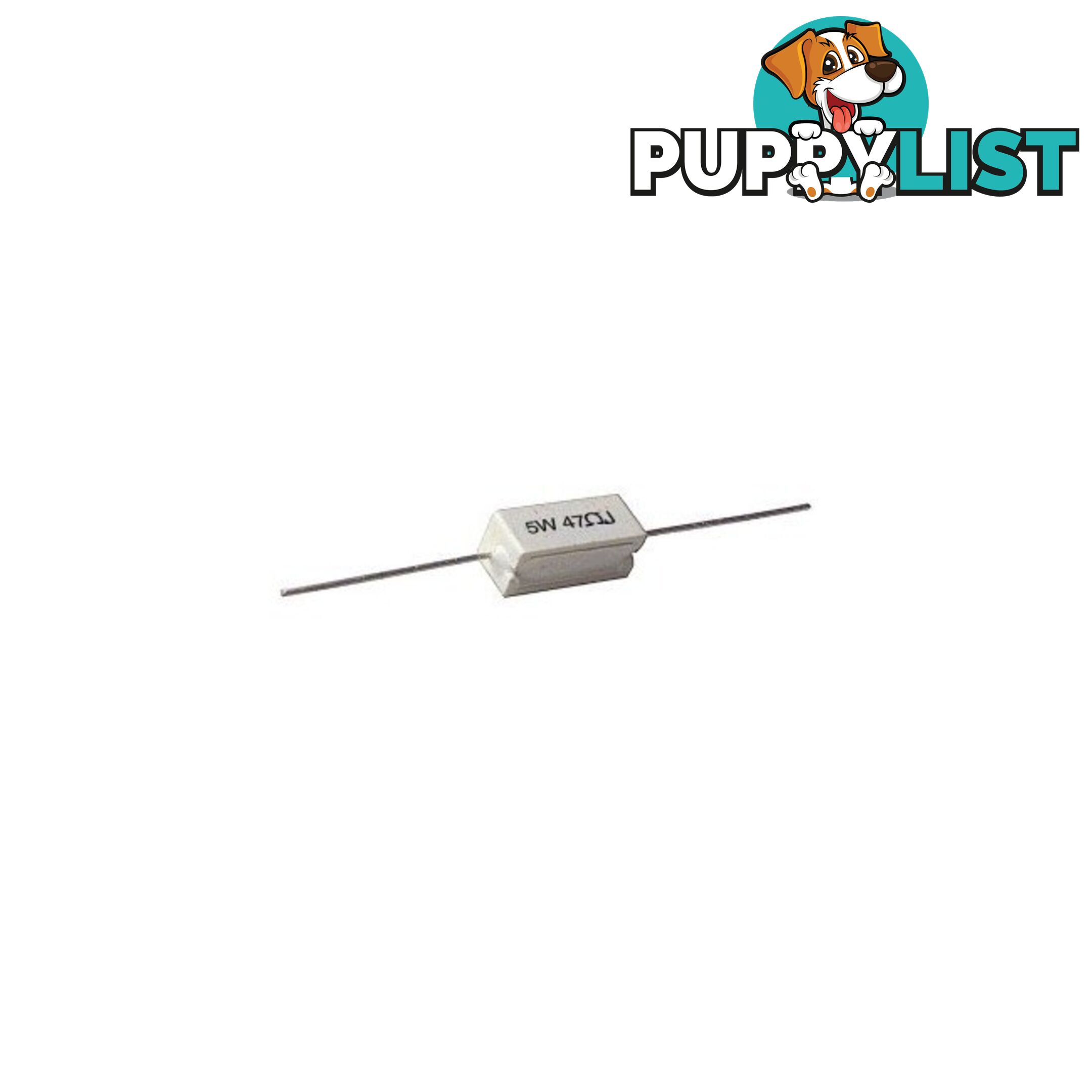 PW5-4K7 4K7 OHM WIREWOUND RESISTOR PW5 5 WATT