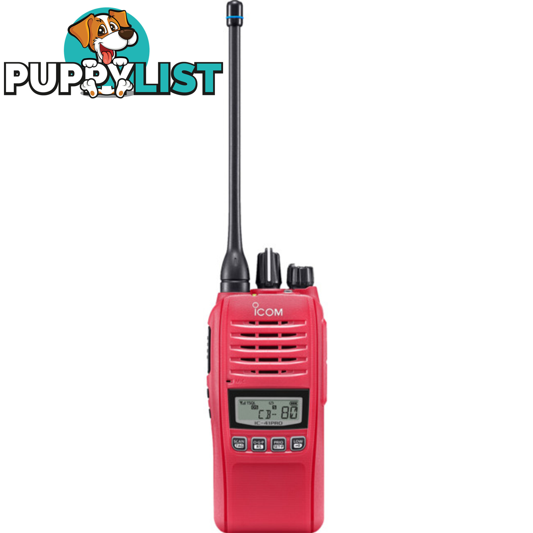 IC41PRO-RED SPECIAL EDITION RED UHF IP67 80CH HAND HELD RADIO