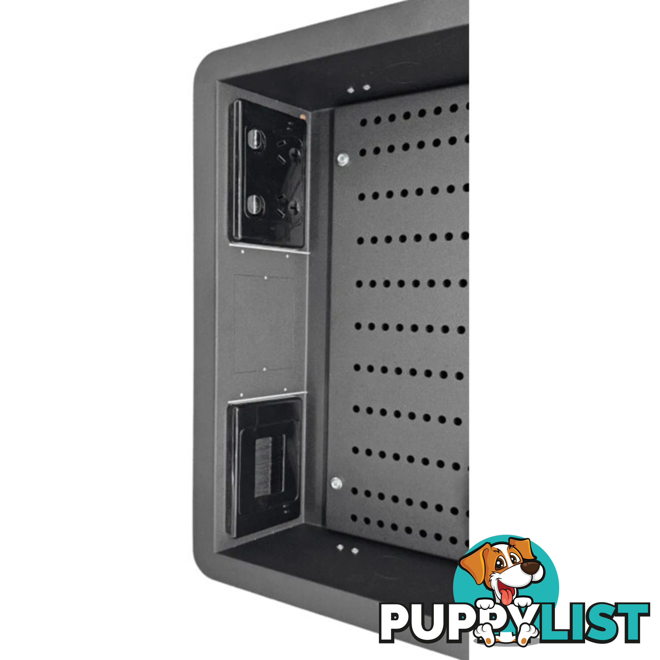 BBWBXL BLACK XLARGE RECESSED WALL BOX WITH GPO