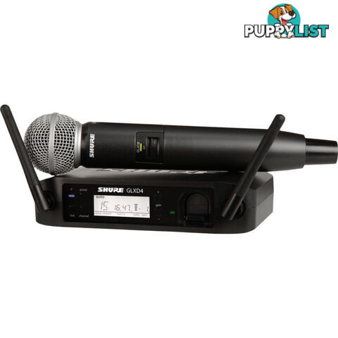 GLXD24SM58 HANDHELD WIRELESS SYSTEM WITH SM58 MICROPHONE TRANSMITTER