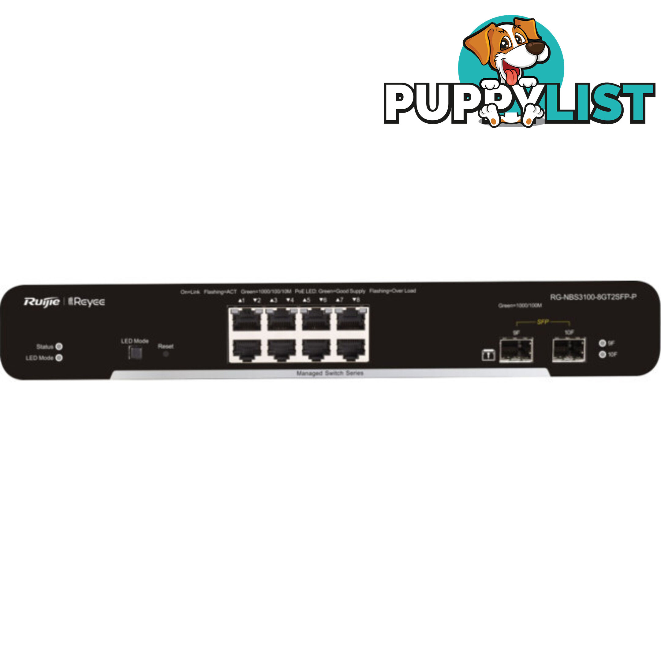 NBS31008GT-P 10-PORT GIGABIT LAYER 2 CLOUD MANAGED POE SWITCH