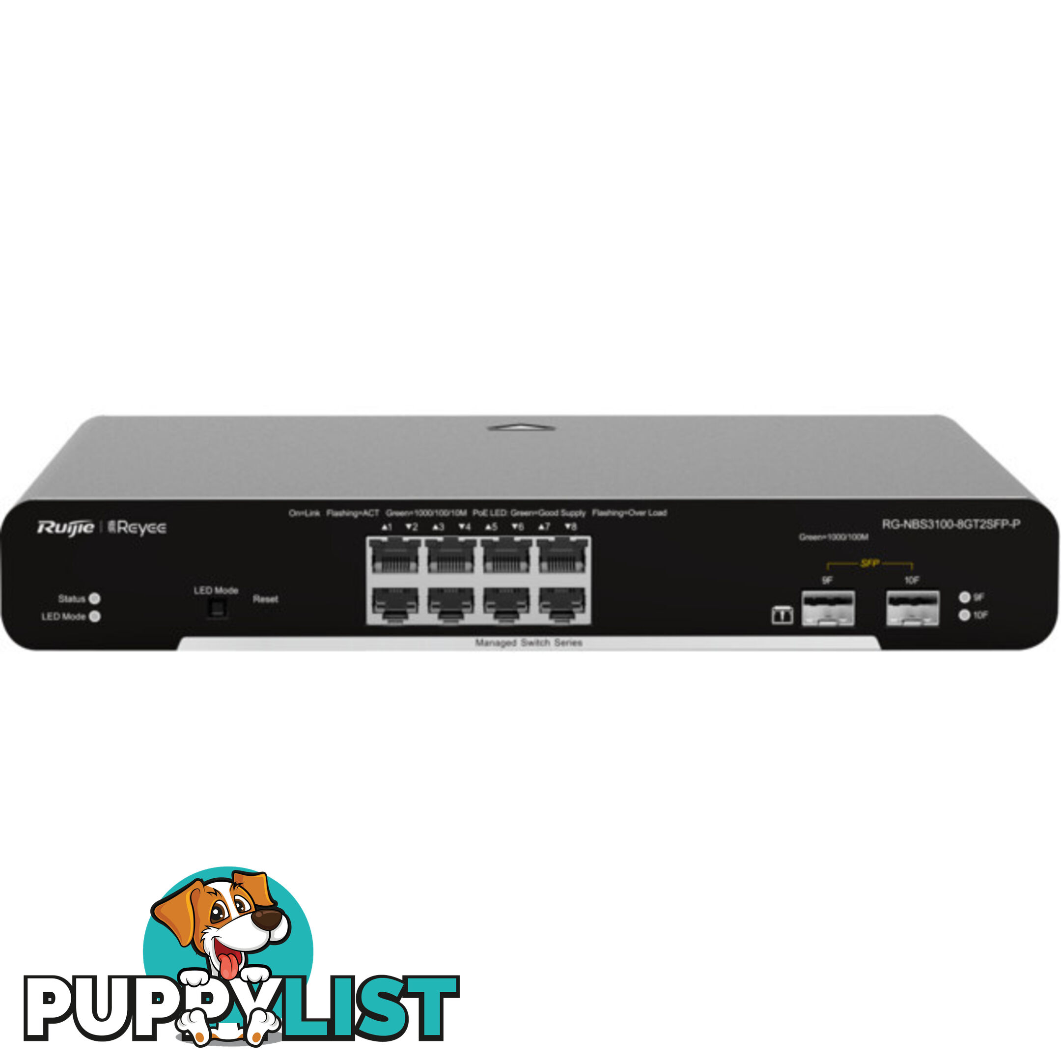 NBS31008GT-P 10-PORT GIGABIT LAYER 2 CLOUD MANAGED POE SWITCH