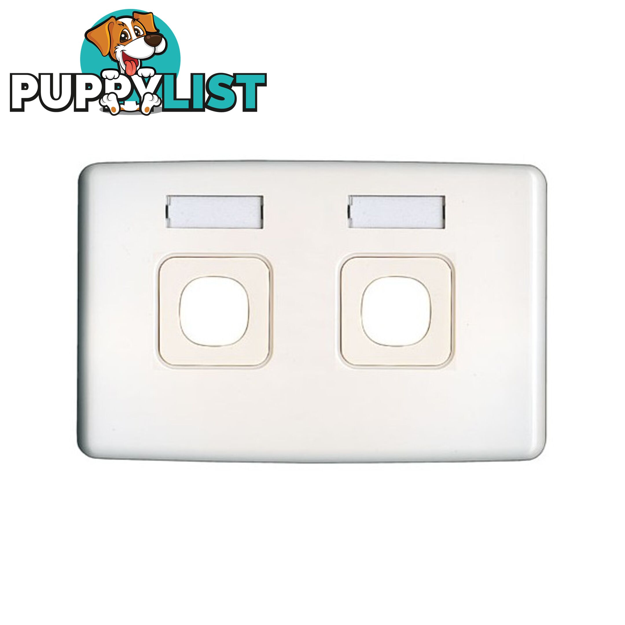 PK4562 2 GANG NAME WALL PLATE ID TAG STANDARD DESIGN