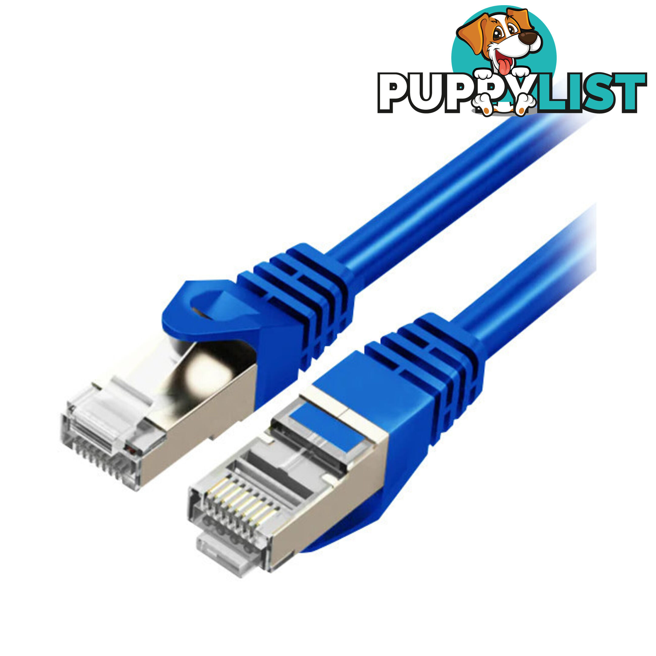 LC8000 30CM CAT7 10GBE ETHERNET CABLE BLUE TRIPLE SHIELDING