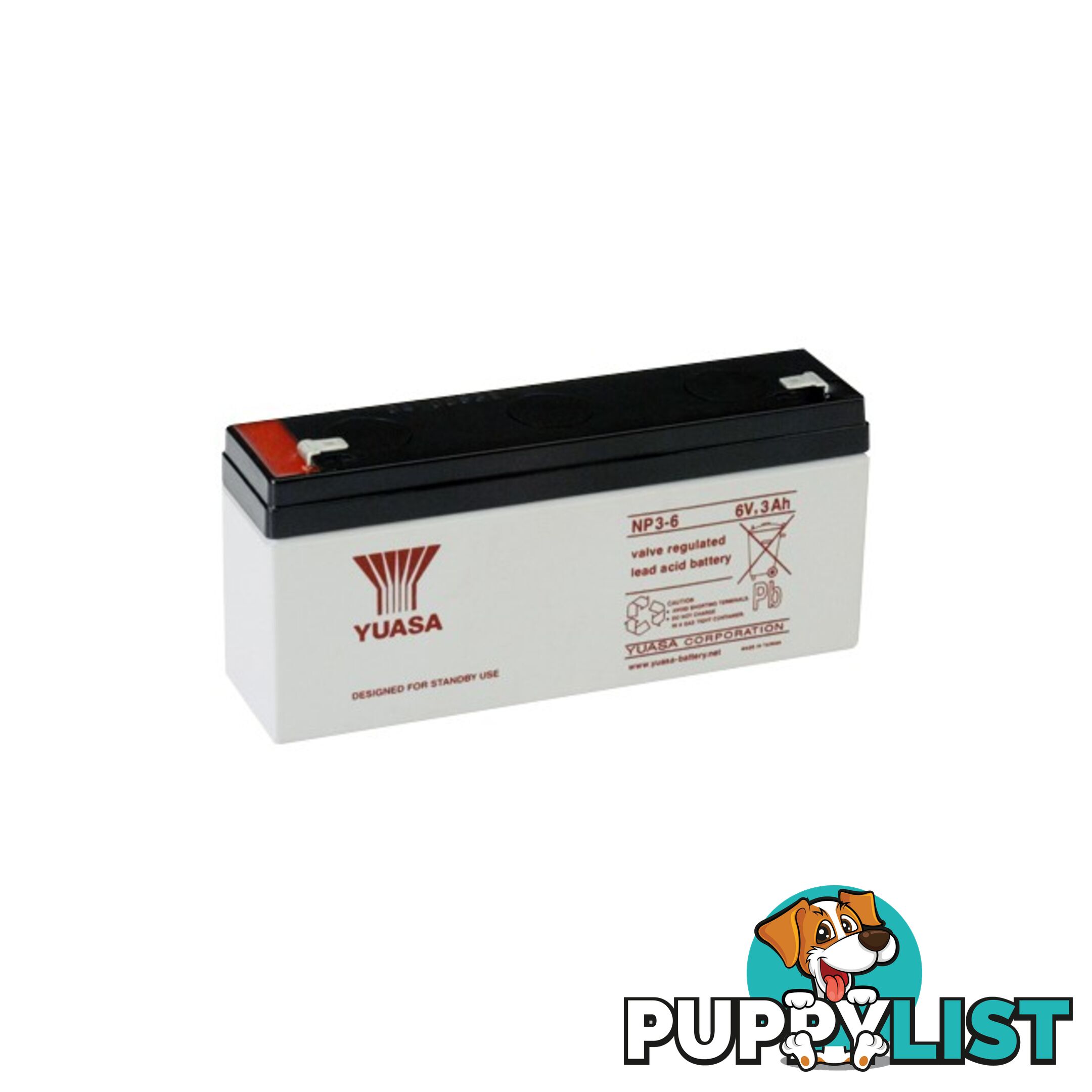 NP3-6 6V 3AMP YUASA SLA BATTERY SEALED LEAD ACID - NP SERIES