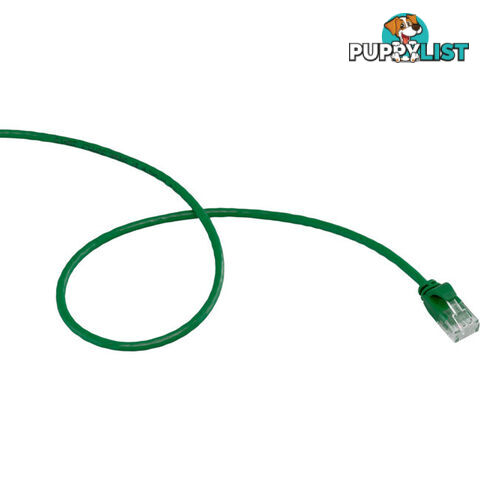 LC6SL0500GR 5M SLIM CAT6 PATCH LEAD GREEN ULTRA THIN