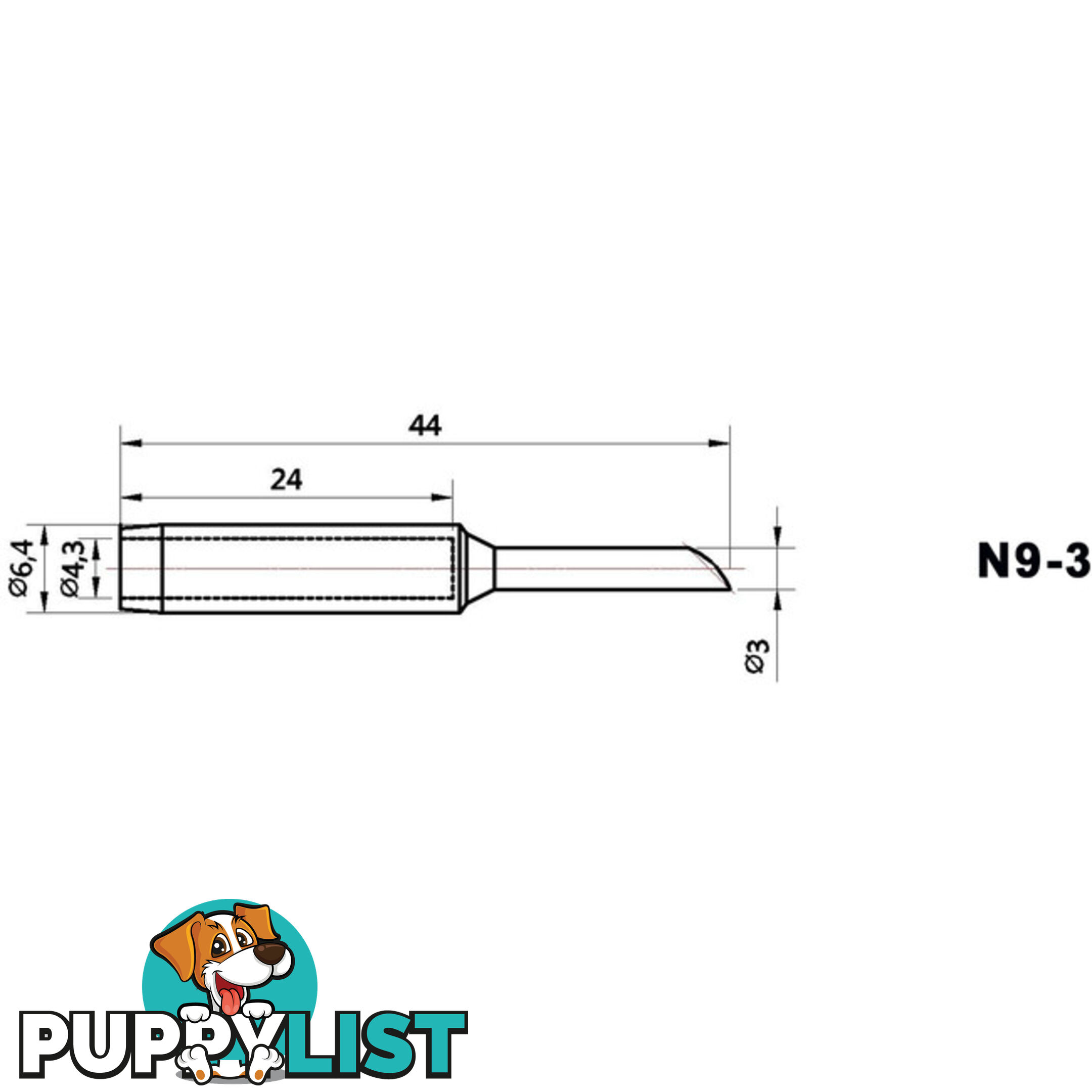 N93 3.0MM BEVEL TIP ZD8916 ZD418 REPLACEMENT SOLDERING TIP