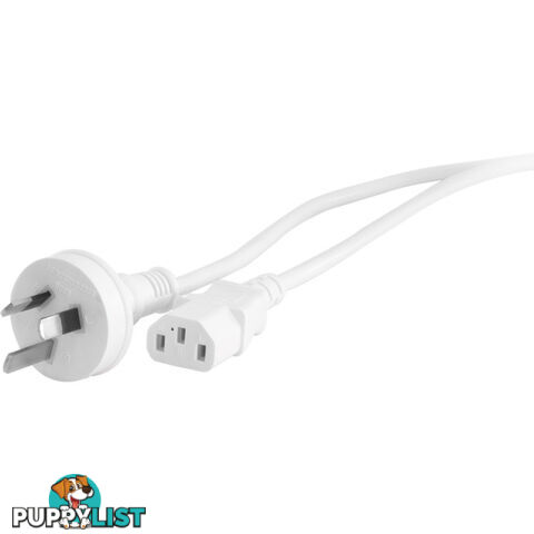 K9-1MW 1M WHITE IEC POWER LEAD IEC-C13 APPLIANCE CORD