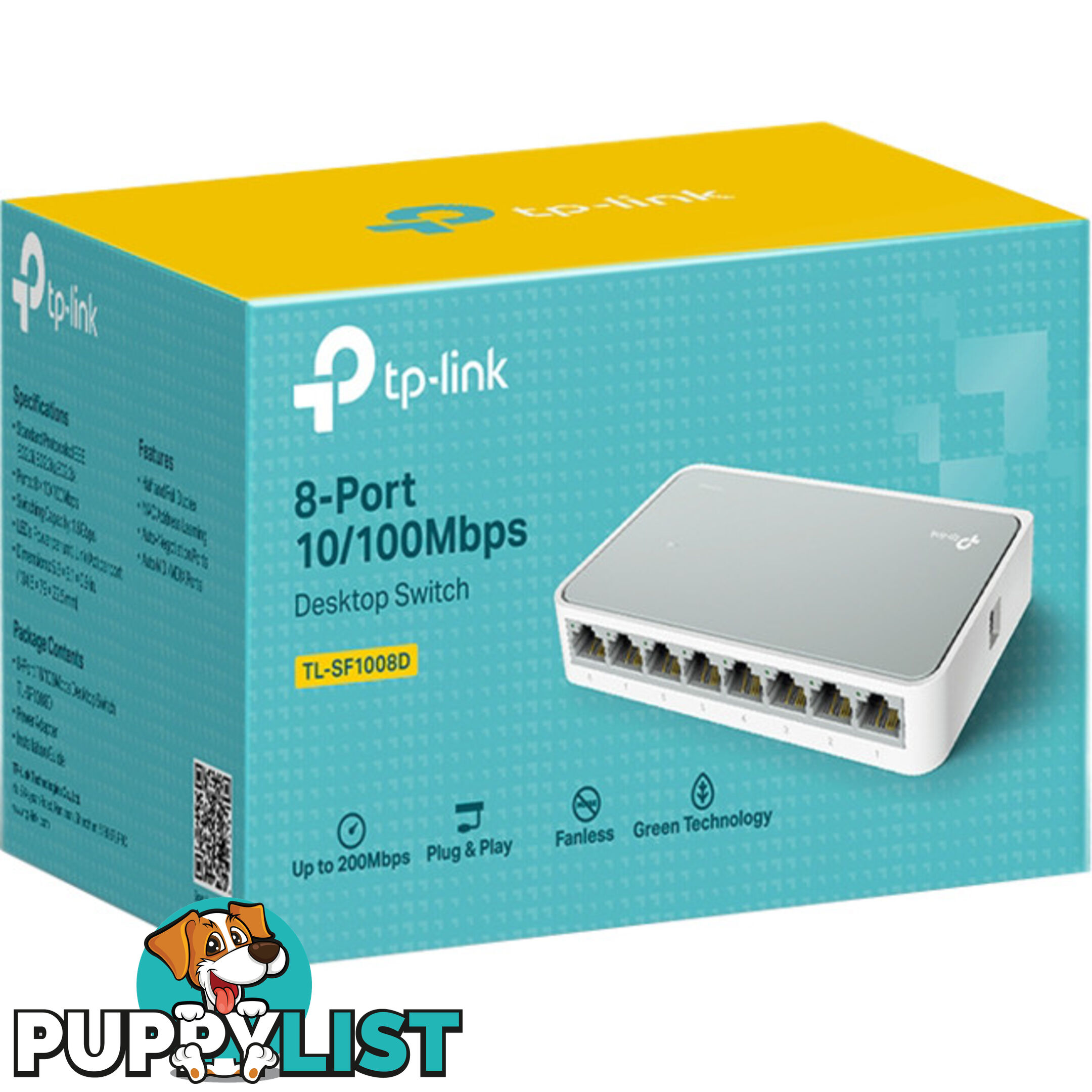 TLSF1008D 8 PORT ETHERNET SWITCH / HUB DESKTOP 10/100M TP-LINK