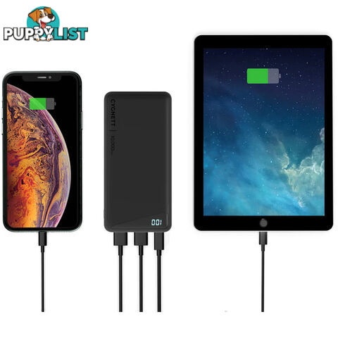 PB10KCGN 10K MAH POWER BANK - BLACK CYGNETT CHARGEUP BOOST 3ND GEN