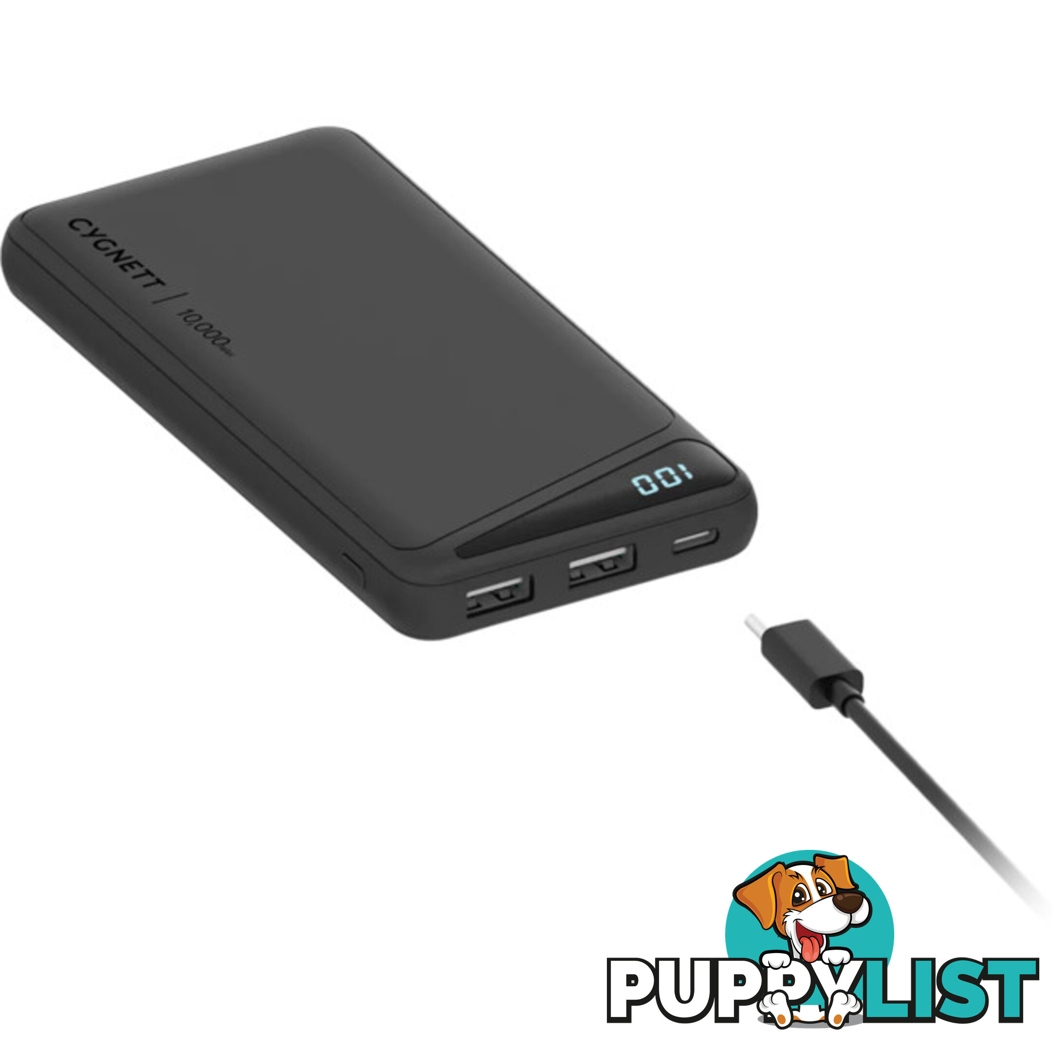 PB10KCGN 10K MAH POWER BANK - BLACK CYGNETT CHARGEUP BOOST 3ND GEN