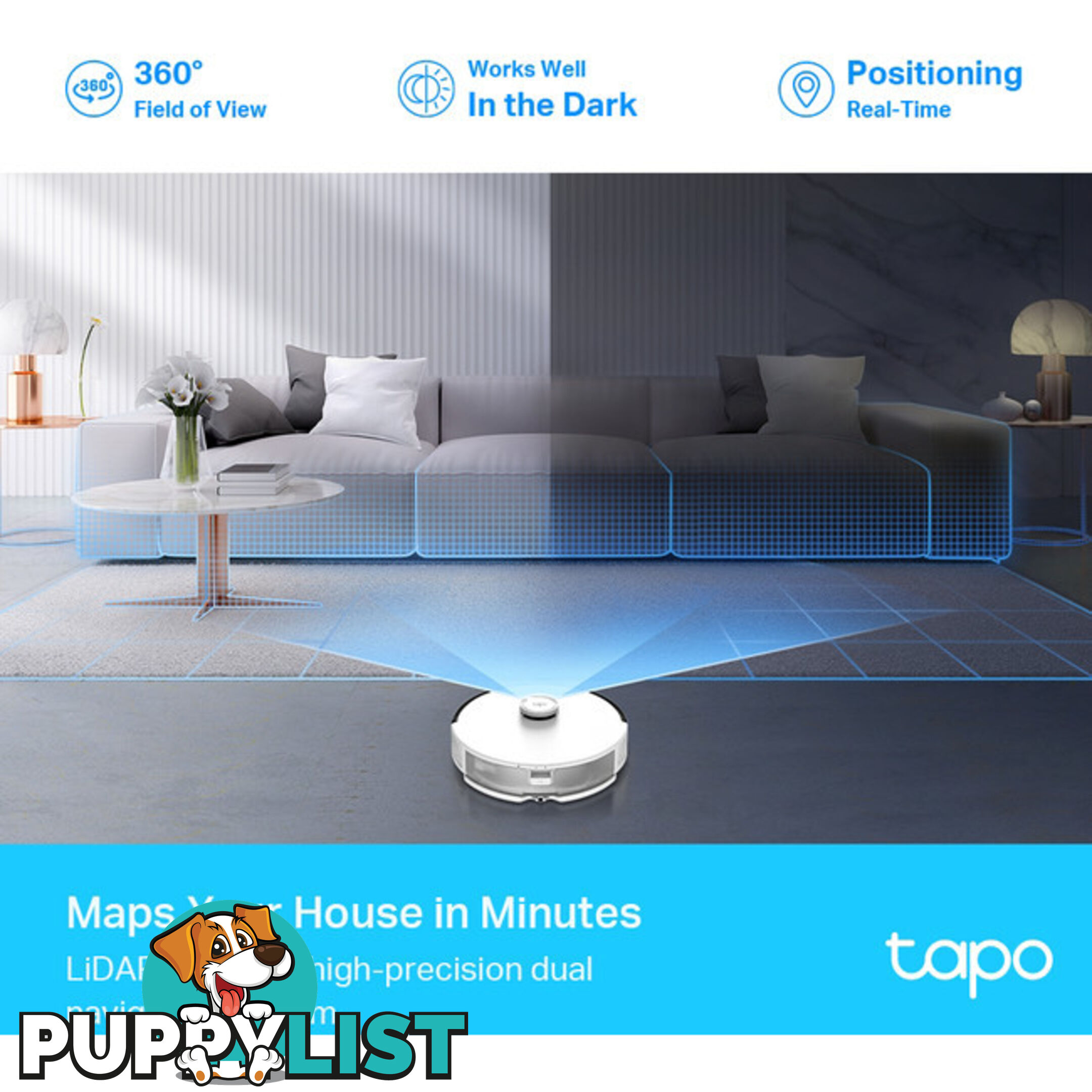 RV30 LIDAR NAVIGATION ROBOT VACUUM AND MOP TAPO