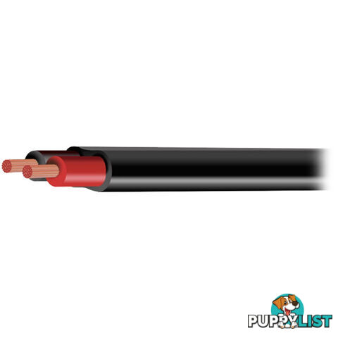 SP215-100 2X 1.5MM SPEAKER CABLE 100M BLACK - DOUBLE INSULATED