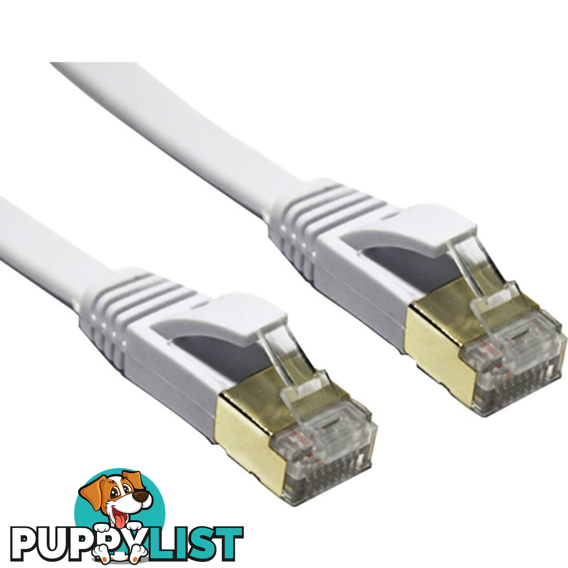 LC7462 FLAT 2M WHITE CAT7 PATCH LEAD 10GBE EDIMAX