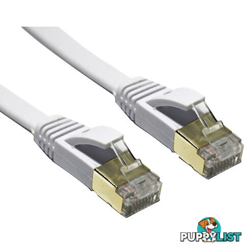 LC7462 FLAT 2M WHITE CAT7 PATCH LEAD 10GBE EDIMAX